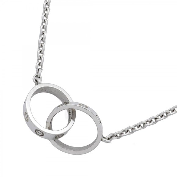 CARTIER 18k Silver Love Necklace - Picture 1 of 7
